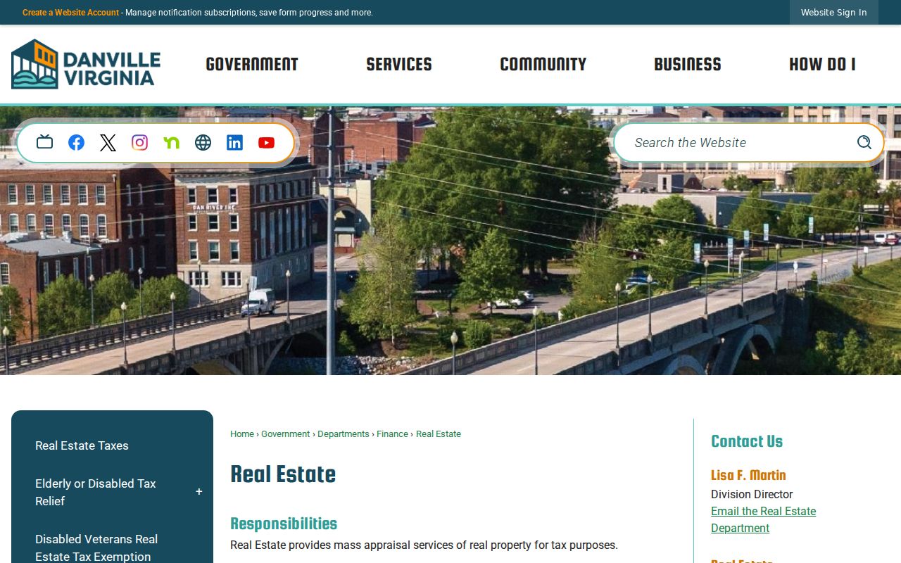 Danville residents directory assessor and real estate page